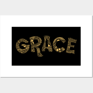 God's grace. Doodle illustration. Posters and Art